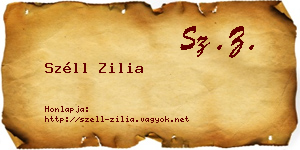 Széll Zilia névjegykártya